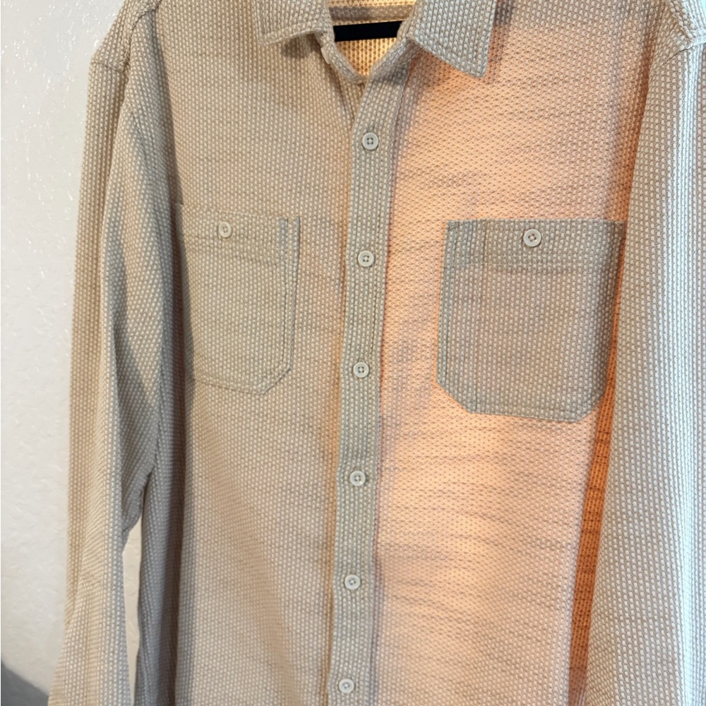 Taylor Stitch Beige Shashiko Button Up